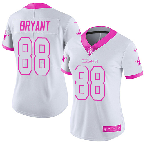 Women White Pink Limited Rush jerseys-133